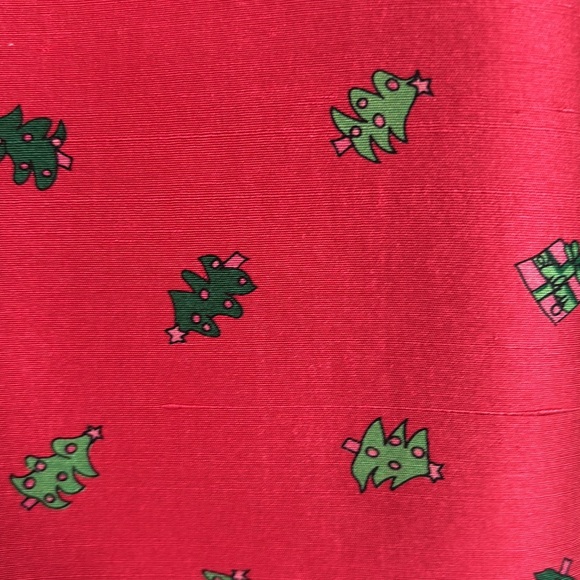 Rare Lilly Pulitzer Vintage White Label Christmas Holiday Silk Tree Dress 4 Pink - Picture 3 of 6